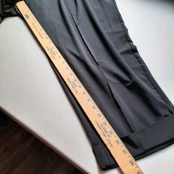 Athleta Cardiff Pants Womens 22 Black High Rise Pull On Ankle Office Tie Waist - Picture 12 of 15